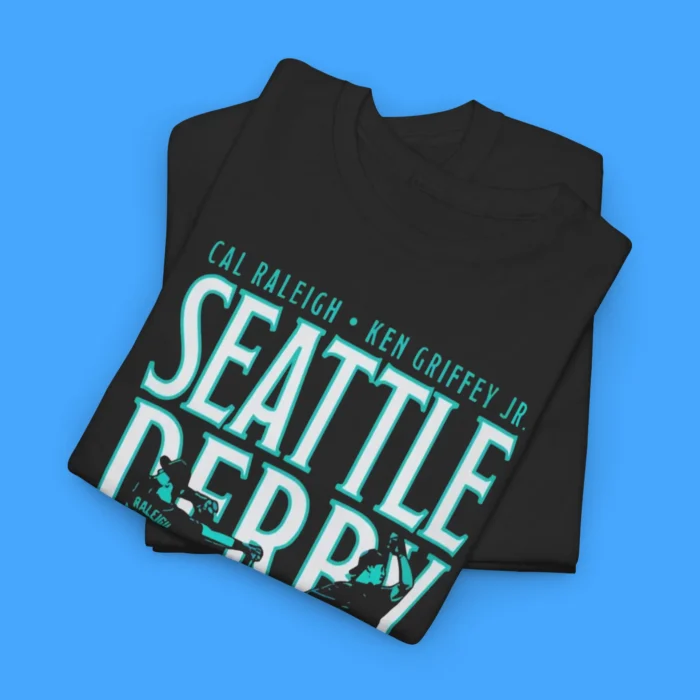 Cal Raleigh and Ken Griffey Jr Seattle Derby Champs tee